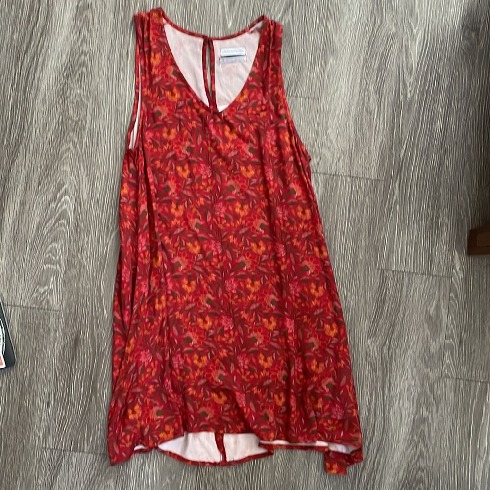NWT UO Sleeveless Red Floral Dress
